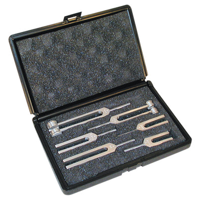 Tuning Fork Clinical Grade Set 128-4096 Cps(6 pc+Case) (Nerve/Sensory Evaluator&Access) - Img 1