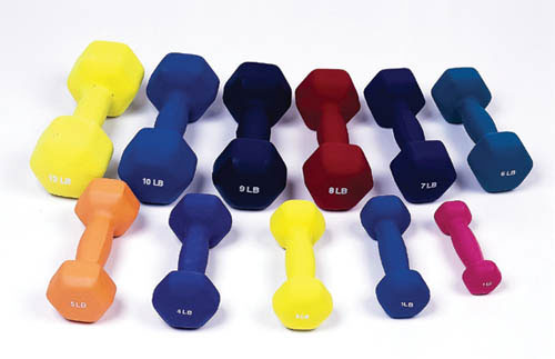 Dumbell Weight Color Vinyl Coated 1 Lb (Disc Weights) - Img 1