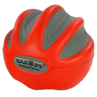 CanDo Digi-Squeeze Hand Exer Red  Med Size  Light Strength (Hand/Wrist Exercise Products) - Img 1