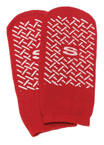 Slipper Socks; Small  Red Pair Child Size 4-6 (Foot Care Aids) - Img 1