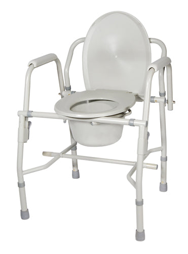Drop Arm Commode Deluxe-KD Steel (Bedside Commodes) - Img 1