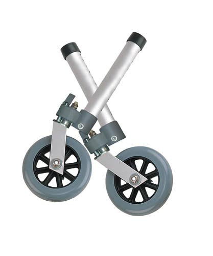 Comb. Swivel/Fixed Wheels 5  w/Lock & Rear Glides (pr) (Walker Wheels) - Img 1