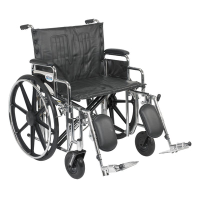 Bariatric Wheelchair Rem Desk Arms  24  Wide  Elev Legrests (Wheelchairs - X-Wide) - Img 1