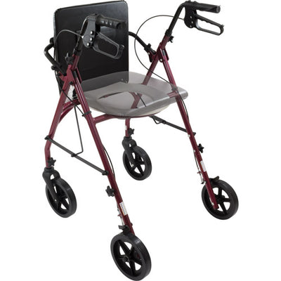Free2GoTM Rollator Burgundy Toilet Seat  Walker  Frame (Combo Rollators/Wheelchairs) - Img 2