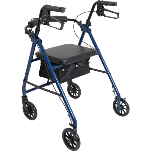 Aluminum Rollator w/Loop Brake Blue  4-Wheel (Rollators) - Img 1