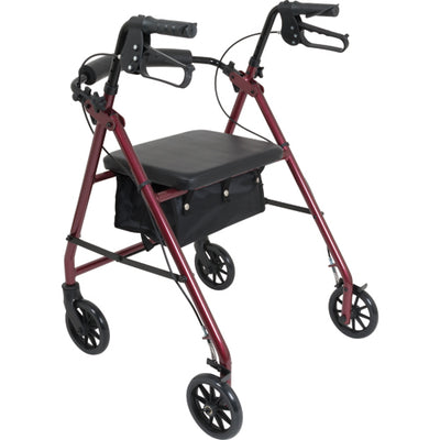 Aluminum Rollator w/Loop Brake Burgundy  4-Wheel (Rollators) - Img 1