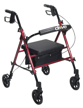 Rollator Aluminum w/Adj. Seat Height  Red (Rollators) - Img 1