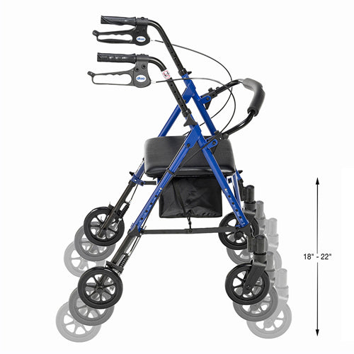 Rollator Aluminum w/Adj. Seat Height  Blue (Rollators) - Img 2