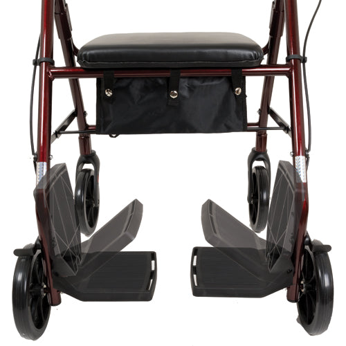 Combination Burgundy Rollator & Transport Wheelchair (Combo Rollators/Wheelchairs) - Img 3