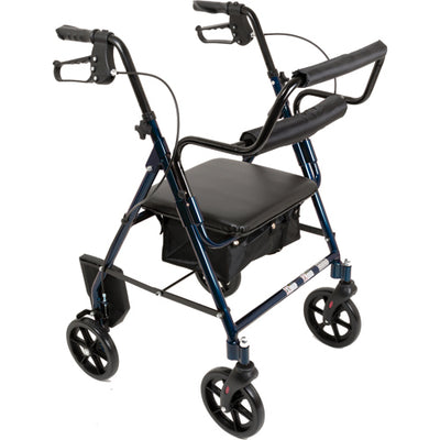 Combination Blue Rollator & Transport Wheelchair (Combo Rollators/Wheelchairs) - Img 1