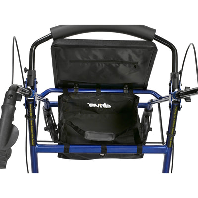 Rollator 4-Wheel with Pouch & Padded Seat Blue - Drive (Rollators) - Img 3