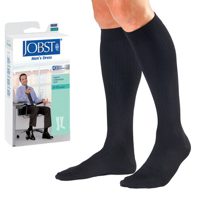 Jobst Men's Dress Socks 8-15 mmHg Navy Large (Jobst Mens 8-15 Dress Sock) - Img 1
