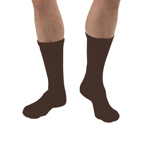 Sensifoot 8-15 Crew Diabetic Socks Large Brown (Diabetic Socks) - Img 1