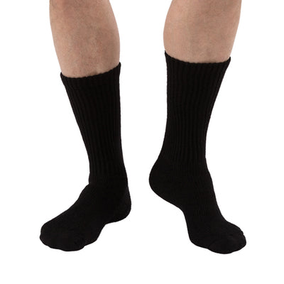Sensifoot Diabetic Sock Crew Black Large (Diabetic Socks) - Img 1