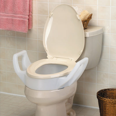 Elevated Toilet Seat w/Arms Standard 19  Wide (Raised Toilet Seat) - Img 1