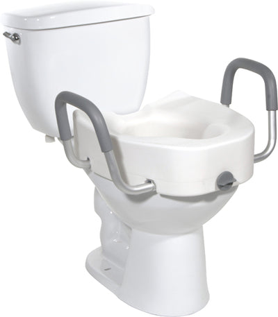 Raised Toilet Seat With Lock & Alum Det Arms Elongated (Raised Toilet Seat) - Img 1