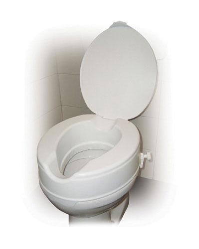 Raised Toilet Seat w/Lid 4  Savannah-style  Retail (Raised Toilet Seat) - Img 1