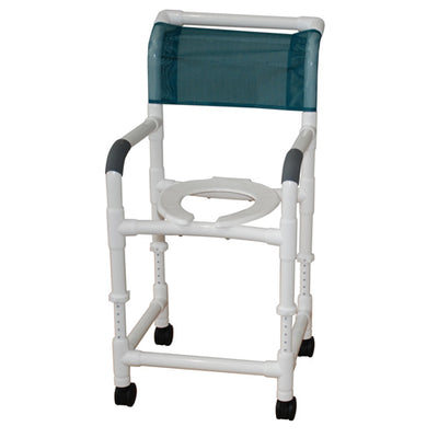 Shower Chair Adj Height 18  w/3  Casters (118-3-ADJ) (Bath& Shower Chair/Accessories) - Img 1