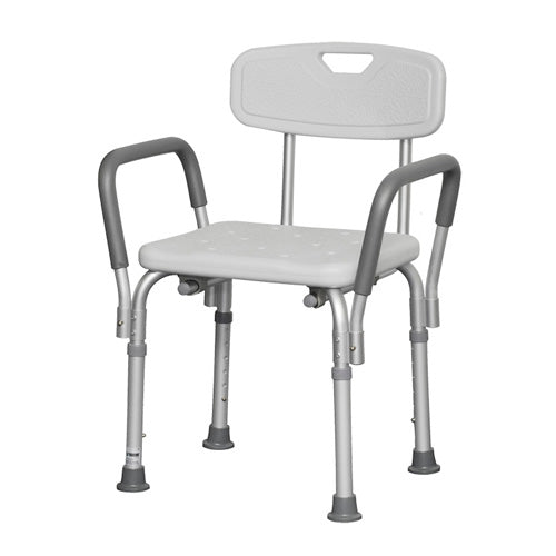 Bath Bench Adj Ht. w/Back-KD Remov. Padded Arms  (PMI) (Bath& Shower Chair/Accessories) - Img 1