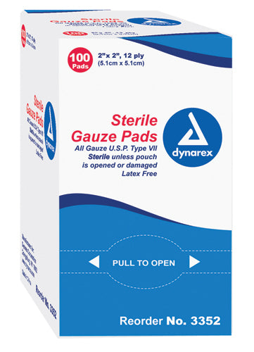 Gauze Sponges Ster-1's 4 x4  12ply Bx/100 (Generic Gauze Sponge&Bandages) - Img 1