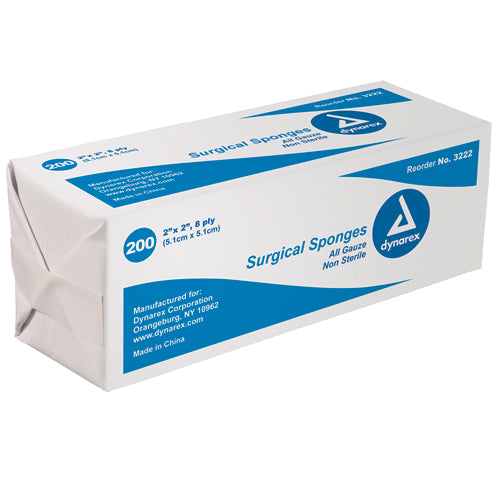 Gauze Sponges Bulk Non-Sterile 4  X 4 -8ply  Bag/200 (Generic Gauze Sponge&Bandages) - Img 1