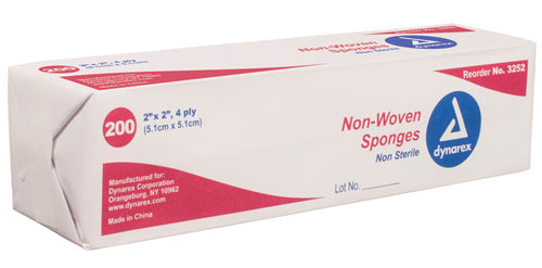 Non-Woven Gauze Sponge 4 x4  4 Ply Bx/200 Non-Sterile (Generic Gauze Sponge&Bandages) - Img 1