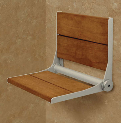 SerenaSeat Fold Down Shower Seat 18  Wide Powder Coat Grey (Bath& Shower Chair/Accessories) - Img 1