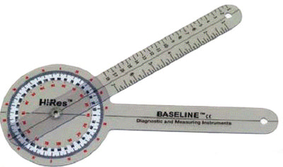 Baseline HiRes Goniometer 12  Plastic 360 Degree (Goniometers) - Img 1