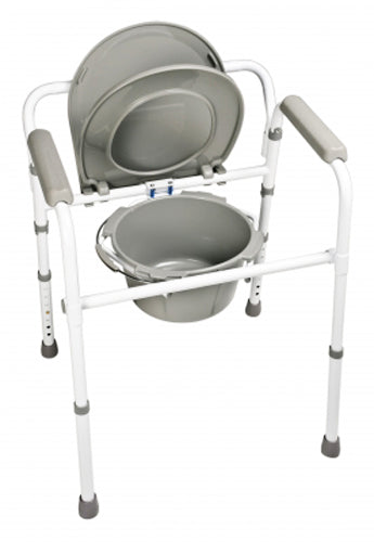 Folding Commode  3in1  Steel Case/4  Lumex (Bedside Commodes) - Img 1