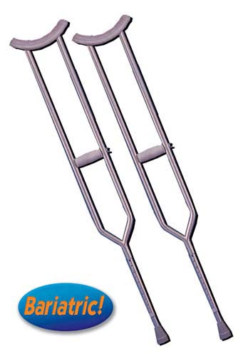 Crutches  Steel  H/D Bariatric Tall Adult  (Pair) (Bariatric Crutches) - Img 1