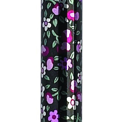 Folding Cane Pistol Grip  Adj. Black Floral  33  - 37 (Canes - Folding) - Img 2