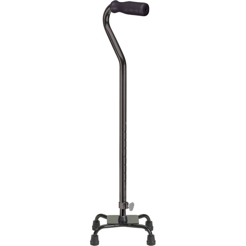 Quad Cane-Small Base Black with Foam Grip (Canes - Quad) - Img 1