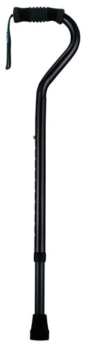 Standard Offset Walking Cane Adjustable Aluminum  Black (Canes - Aluminum) - Img 1