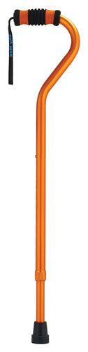 Standard Offset Walking Cane Adjustable Aluminum  Orange (Canes - Aluminum) - Img 1