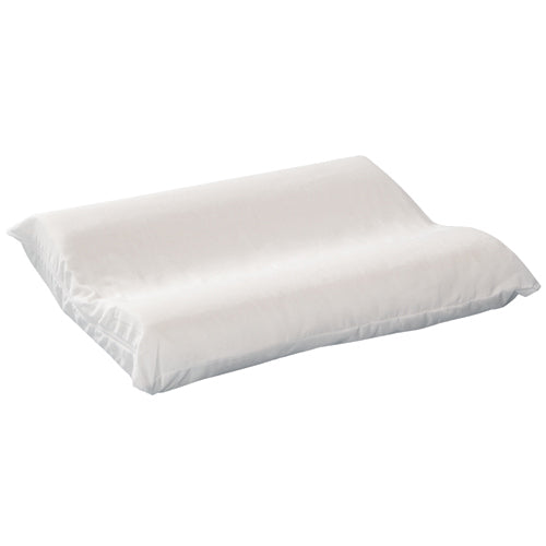 Contoured Foam Cervical Pillow Standard w/White Cover (Cervical Pillows/Covers) - Img 1