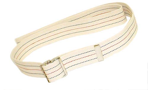 Gait Belt w/Metal Buckle 2x72  Striped (Gait Belts) - Img 1