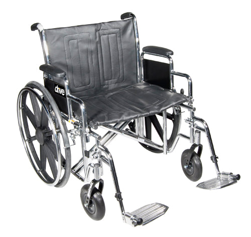 Wheelchair Std Dual-Axle 24  w/Rem Desk Arms & S/A Footrest (Canes - Folding) - Img 1