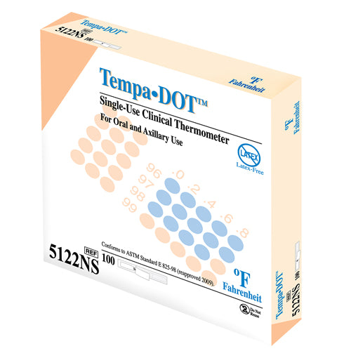 Tempa-dot Disposable Thermometer Non-sterile Bx/100