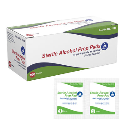 Alcohol Prep Pads Large Bx/100 Sterile (Alcohol Prep Pads) - Img 1