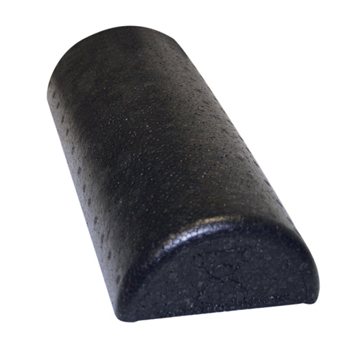 CanDo Foam Roller Black Compos Extra Firm Half-Round 6  x 12 (Arm/Leg Exercisers) - Img 1