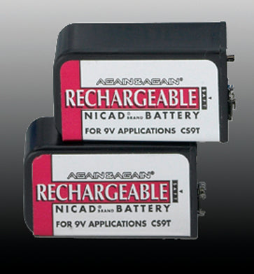 Battery-9V Nicad (pair) Rechargeable