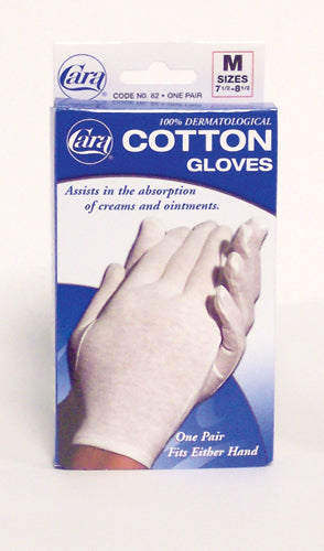 Cotton Gloves - White Large (Pair) Fits 8-1/2  - 9-1/2 (Skin Care Products) - Img 1