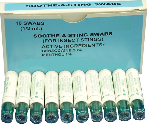 Sting Relief Swabs Bx/10 (Insect Sting Swabs,Wipes, Kits) - Img 1