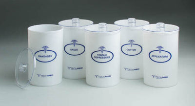 Sundry Jars- Labeled Glass (Set/5)   7  x 4.25 (Sundry Jars & Dispensers) - Img 1