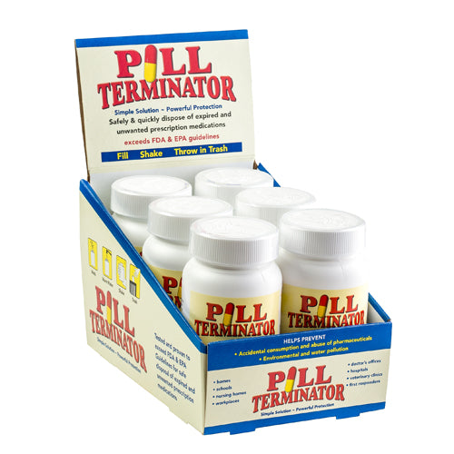 Pill Terminator Countertop Display Contains 6 Bottles (Pill Aids) - Img 1