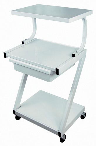 Z-Cart Steel 3-Shelf w/Drawer White (Carts - Utility/Equipment) - Img 1
