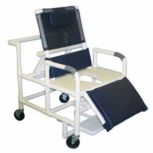 Shower Chair  Bariatric  PVC Reclining  w/ELR (Bedside Commodes) - Img 1