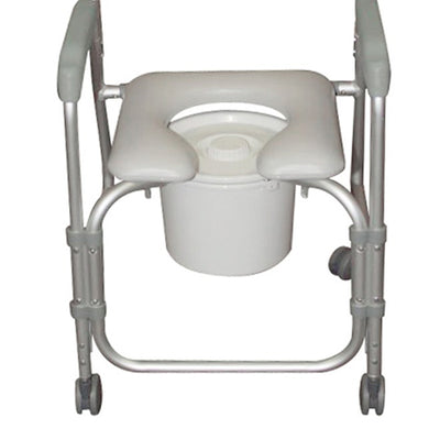Aluminum Shower Chair/Commode with Casters  Knockdown (Commodes/Shower Chairs) - Img 4