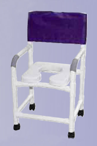 Shower Chair 18  Wide w/Soft Seat Elongated Sq Pail/FR (Commodes/Shower Chairs) - Img 1