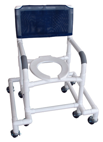 Shower Chair PVC w/Outrigger & Swivel Movement (Commodes/Shower Chairs) - Img 1